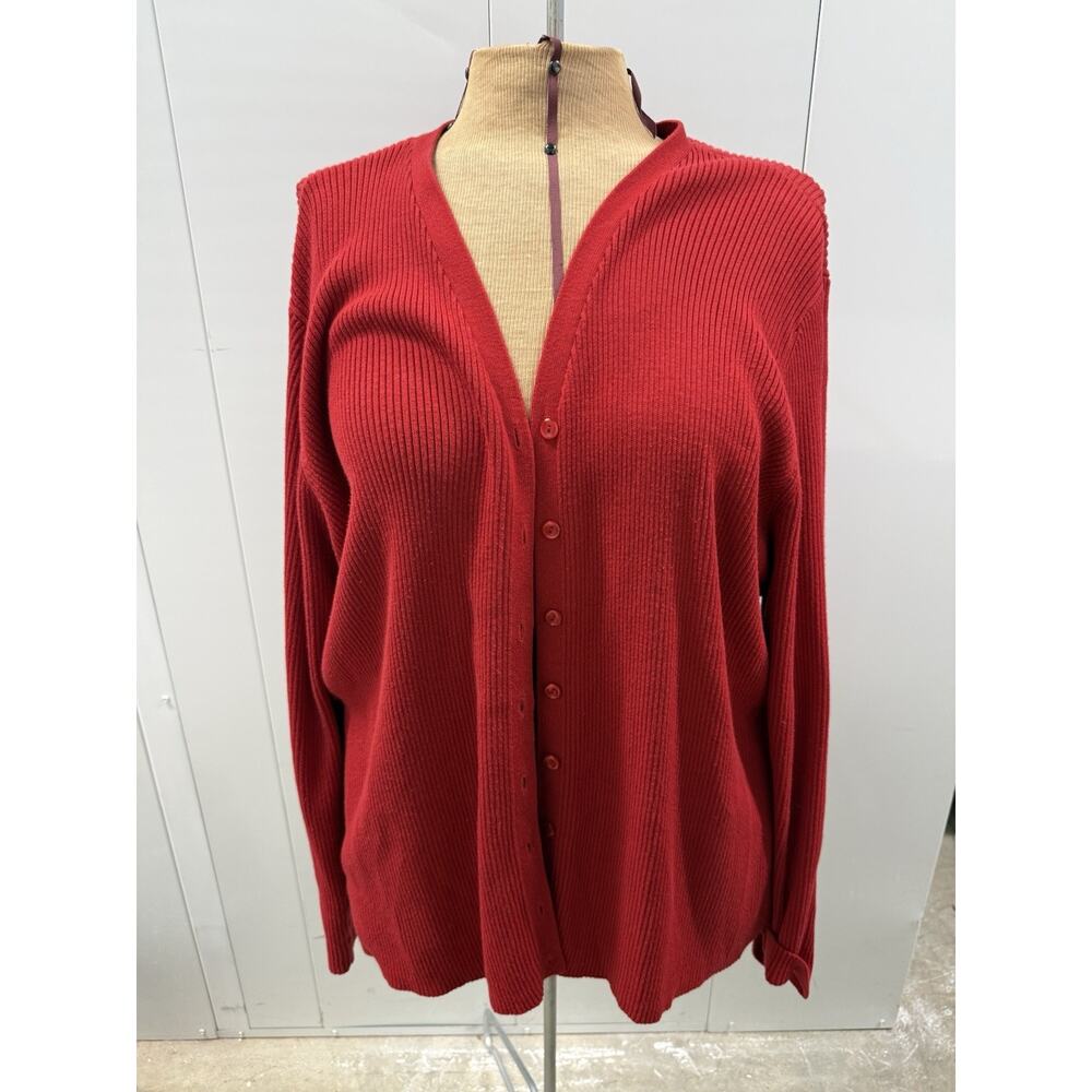 Vintage Venezia Jeans Red Cardigan Sweater Women's Size 26/28